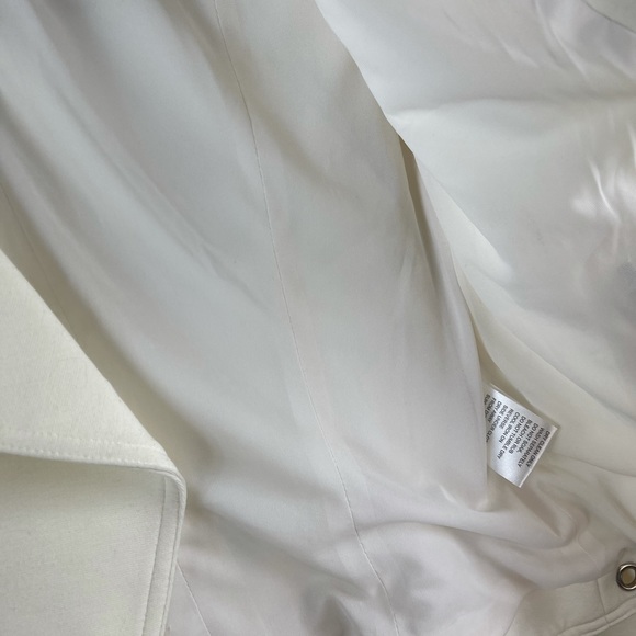 Vintage Queenspark White Bikers Jacket - Size S - Picture 11 of 12